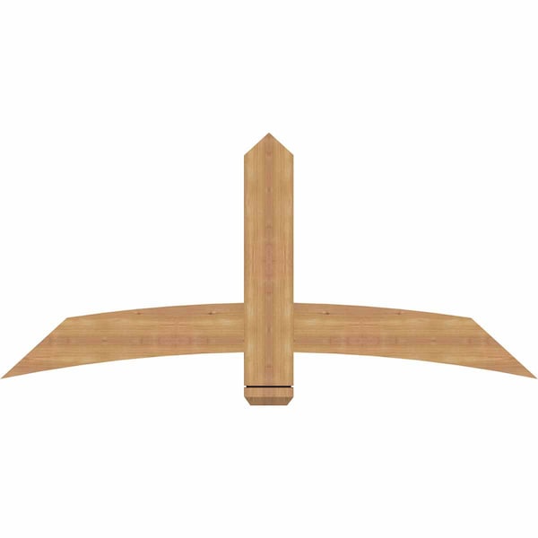 Ekena Millwork Bellingham Timber Gable Bracket, Western Red Cedar, 60"W x 27"H x 1 1/2"D x 5 1/2"F, 11/12 Pitch GBW060X27X0206BEL00SWR - main